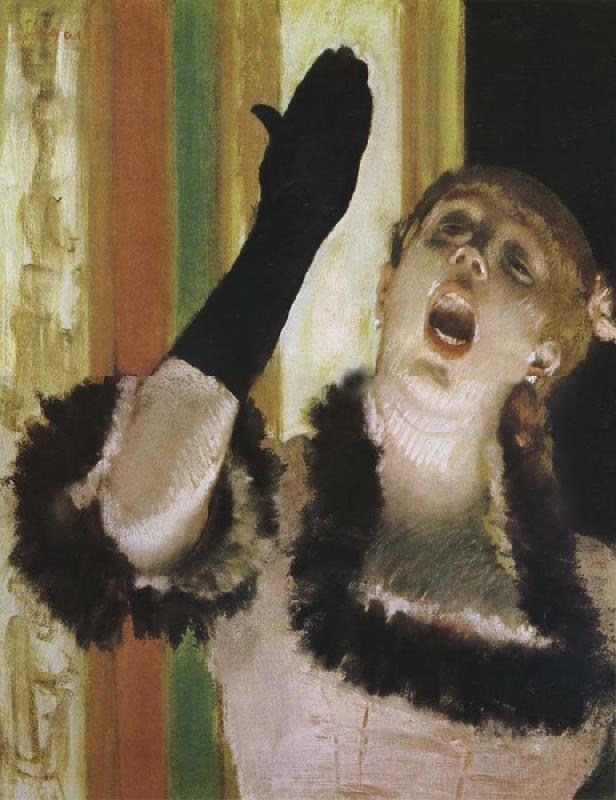 Edgar Degas The Female singer Wearing Gloves oil painting picture